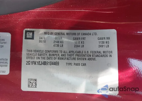 2011 Chevrolet Camaro 2Ss z USA, uszkodzony, nr VIN 2G1FK1EJ4B9104469